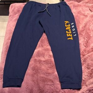 Jerzees Nublend navy blue varsity football Legacy Lions sweatpants men’s XL